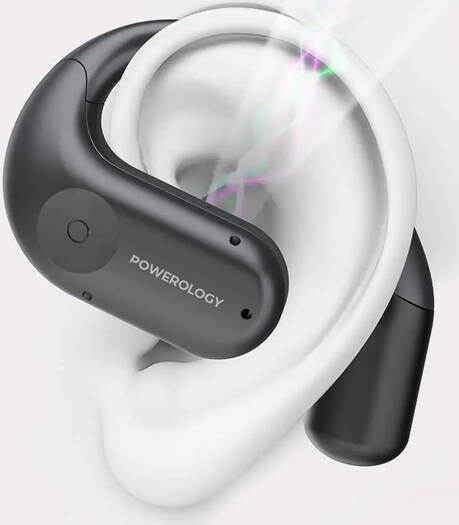 Auriculares Bluetooth Air Conduction ENC TWS e estojo de carregamento com visor, bateria de 60mAh Powerology - Preto - Image 11