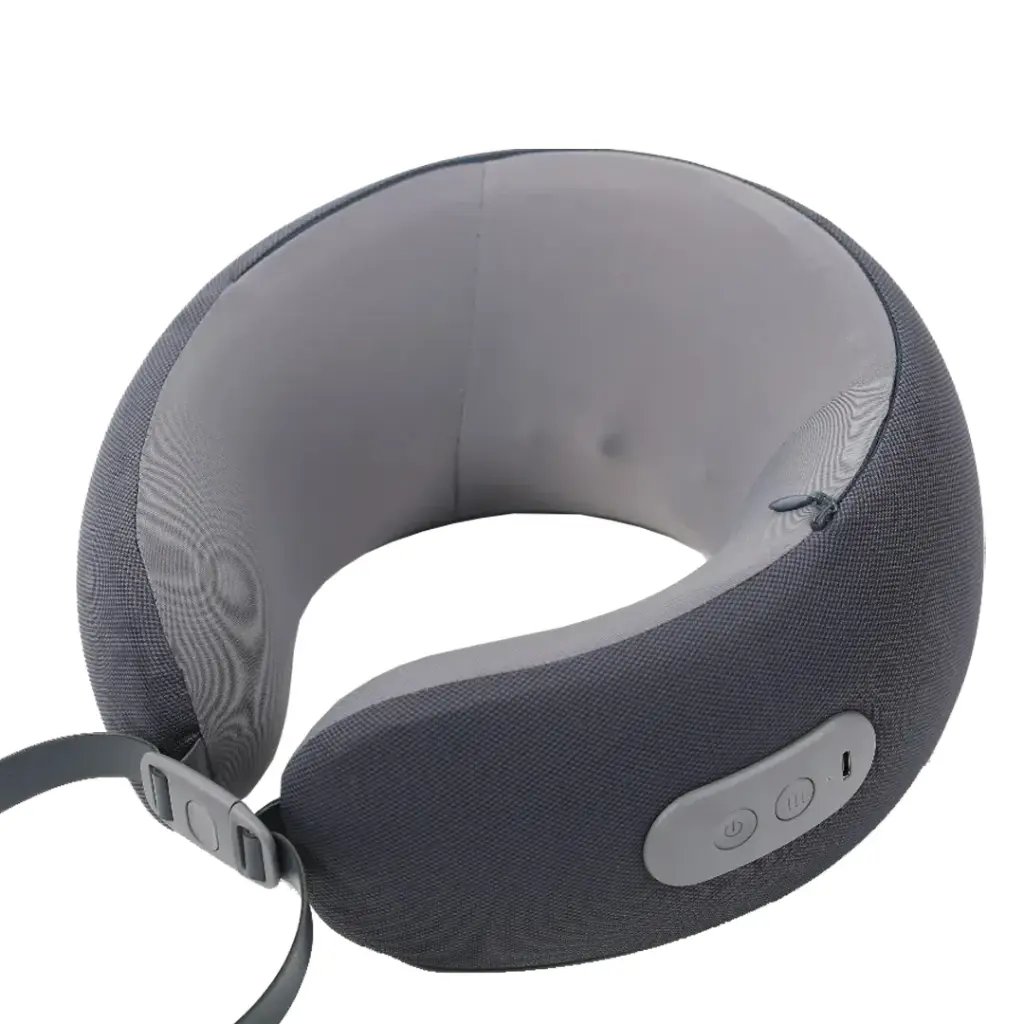 Travesseiro Ergonômico Green Lion com Função de Massagem para o Pescoço - Cinza