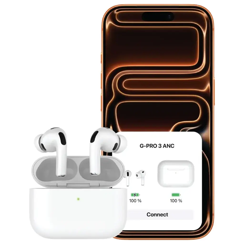 Auriculares Bluetooth Earbuds Pro 3 com Cancelamento de ruido Green Lion - Branco - Image 2