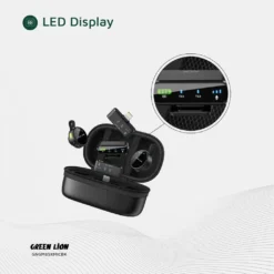 Microfone sem fio Green Lion GM-85X 3 em 1 visor LED 6h entrada USB-C/Lightning/receptor para câmera, redução de ruído - Image 4
