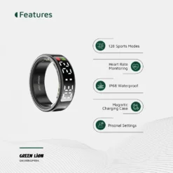 Anel Inteligente Green Lion Pro com Visor Digital (Tamanho 11) - Image 3
