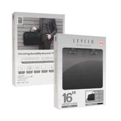 Capa para laptop Levelo Luxe de 16" - Preta - Image 4