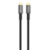 Cabo Porodo Type-C-C trançado 240 W 40 Gbps 8K 60 Hz - Preto