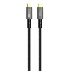 Cabo Porodo Type-C-C trançado 240 W 40 Gbps 8K 60 Hz - Preto