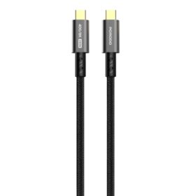 Cabo Porodo Type-C-C trançado 240 W 40 Gbps 8K 60 Hz - Preto