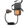Carregador veicular multiportas Porodo ENZO com dois cabos retráteis de 70 cm - Preto