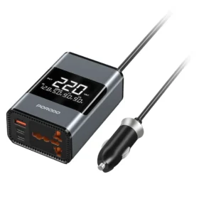 Inversor de energia universal para carro Porodo - Cinza