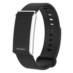 Pulseira Inteligente Porodo Trackfit para Atividades Físicas, Bluetooth 5.4, Resistente à Água IP68, Mais de 120 Modos Esportivos, Monitor de Frequência Cardíaca e Sono, Bateria com Duração de 30 Dias, Preta | PDSB1062BK