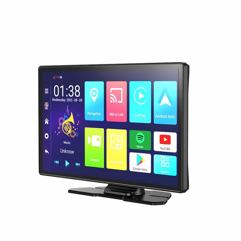 Display Screen para Carro de 9" com Android CarPlay com DVR-4+64GB - Preto - Image 2