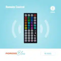 Fita de LED RGB Porodo Blue de 5 metros com sensor de som e controle remoto de 44 teclas. - Image 8
