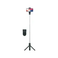 Alternative view of Bastão de selfie Bluetooth Porodo com tripé e controle remoto removível - Preto