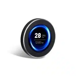 Mini tela de informações inteligente Porodo Gaming de 2,1" com fita adesiva 3M - Preta loja de angola