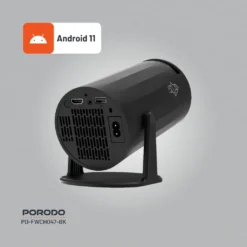Projetor Gaming com mais de 2000 jogos e Wifi Dual band Porodo com controles - Preto - Image 10