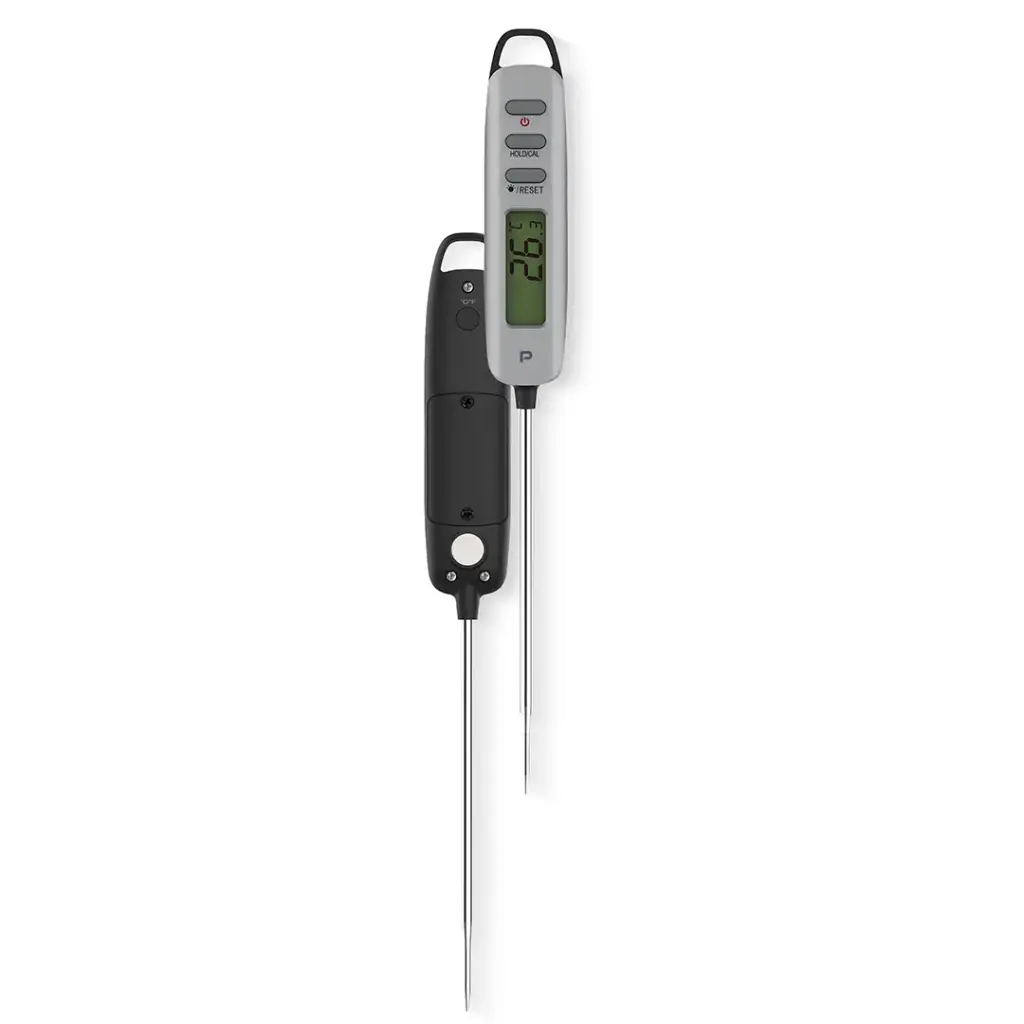 Termômetro digital para carnes Porodo Lifestyle com rotação automática de 180° - Prata - Image 2