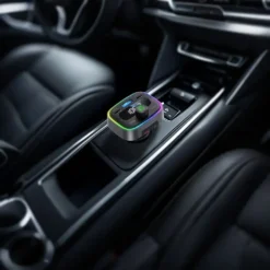 Carregador Inteligente para Carro Porodo com Transmissor FM - Preto
