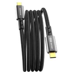 Cabo Porodo Type-C-C trançado 240 W 40 Gbps 8K 60 Hz - Preto loja angola