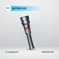 Lanterna LED à prova d'água Powerology 4000mAh - Preta