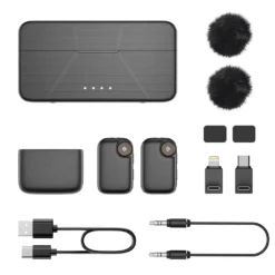 Microfone Powerology Pure Q1 com cancelamento de ruído por IA - Preto