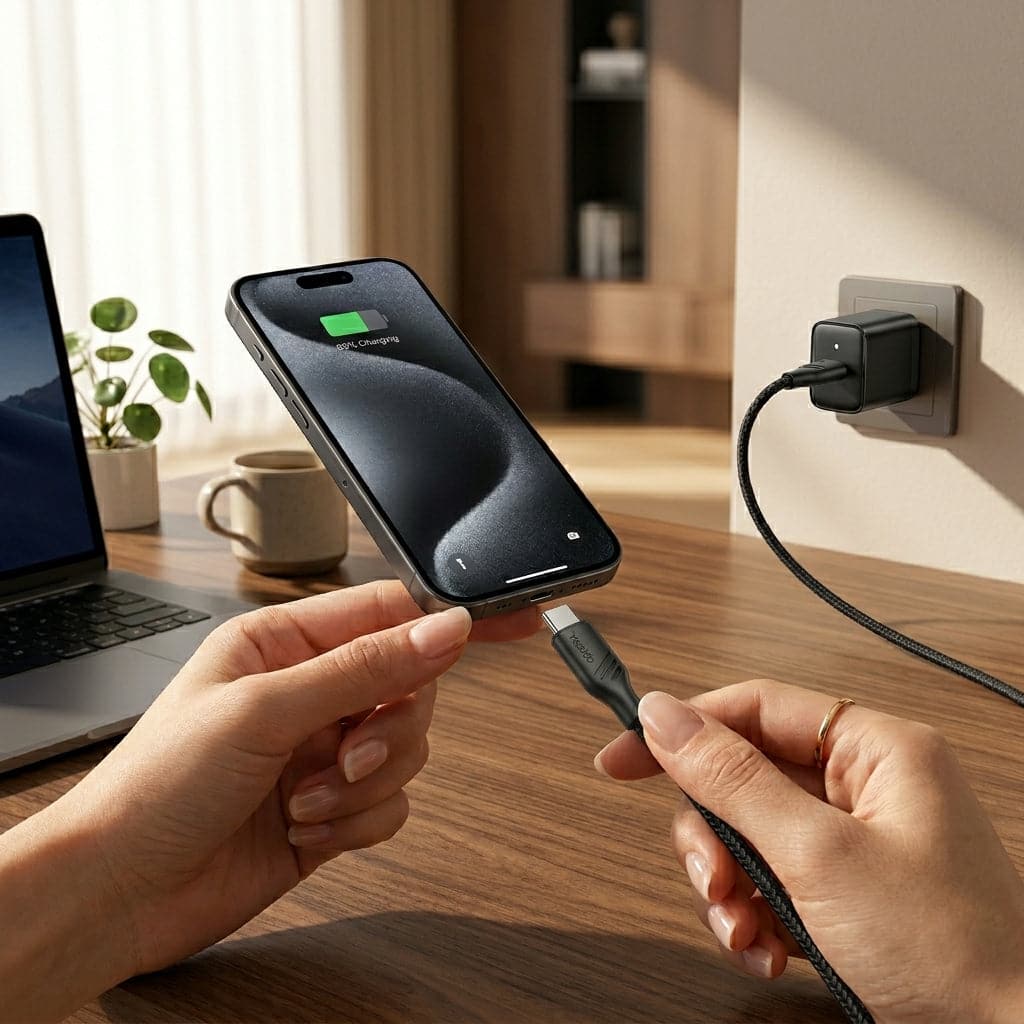 Cabo Yesido 27W 3A USB-C para Lightning para carregamento e dados – 1m design durável em PVC - Image 4