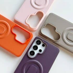 Capa de Couro Compatível com Magsafe à Prova de Choque Tadagee para Samsung Galaxy S26 Ultra