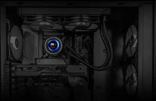Mini tela de informações inteligente Porodo Gaming de 2,1" com fita adesiva 3M - Preta angola loja