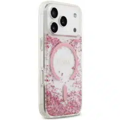 Capa Guess com base em resina e glitter MagSafe para iPhone 17 Pro Dourada - Image 4