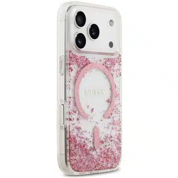 Capa Guess com base em resina e glitter MagSafe para iPhone 17 Pro Dourada - Image 4