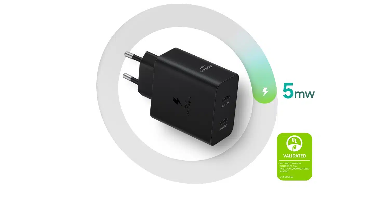 Carregador / Adaptador de energia Samsung Duo de 50W com cabo USB C 1.8m (Original) - Image 7
