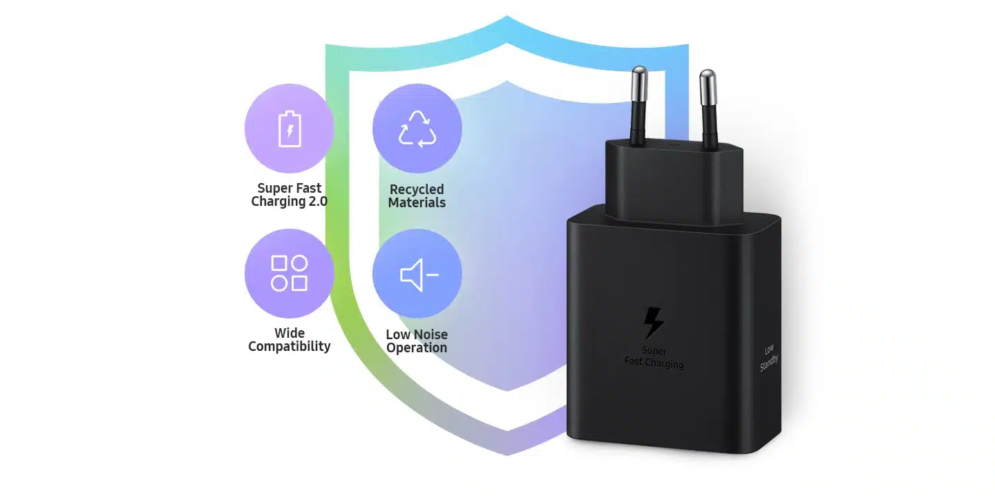 Carregador / Adaptador de energia Samsung Duo de 50W com cabo USB C 1.8m (Original) - Image 5