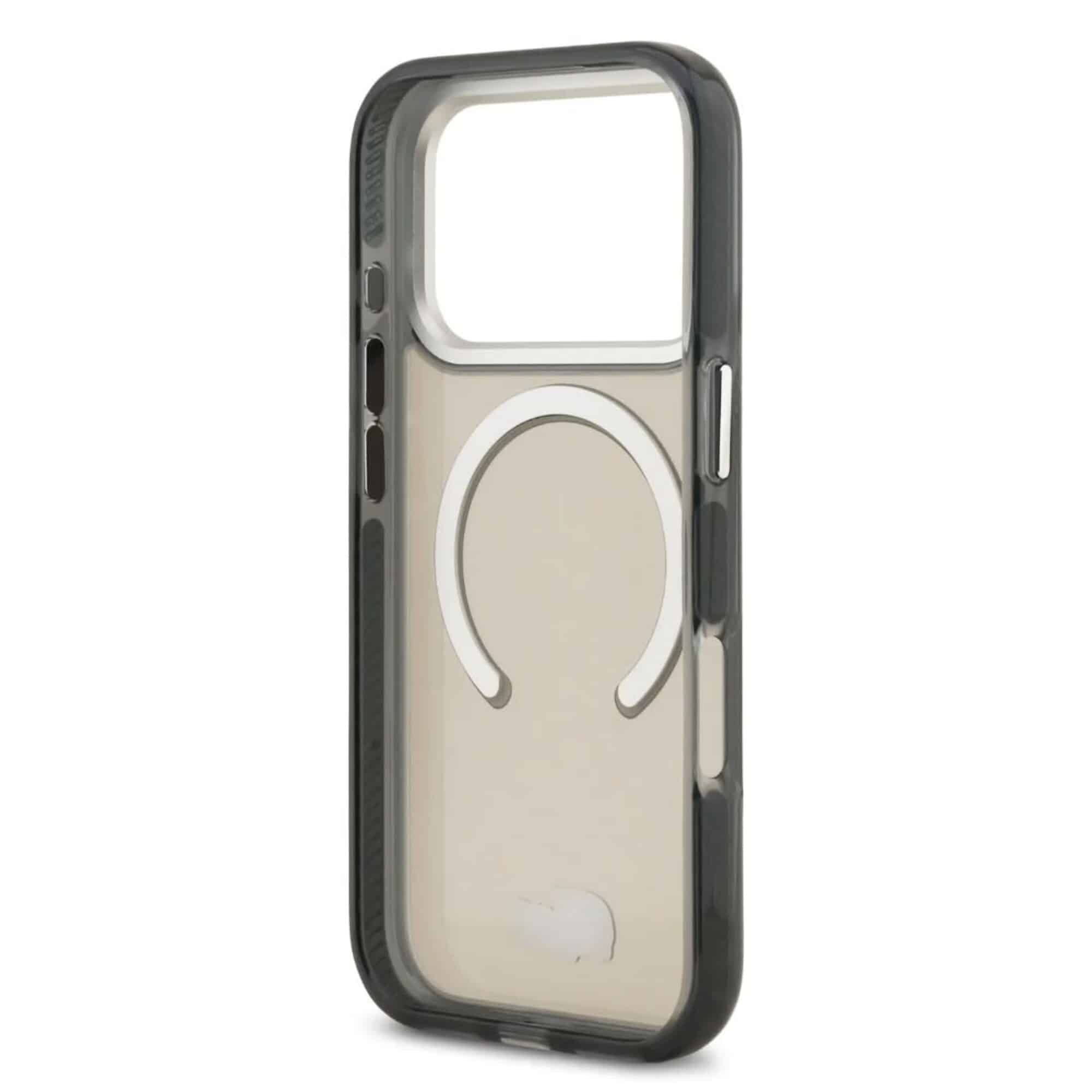 Capa Lacoste MagSafe transparente em TPU+PC com acabamento fosco para iPhone 17 Pro Max - Cinza Oliva - Image 6