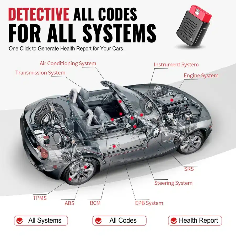 Scanner Automóvel Mucar BT200 PRO OBD 2 Ferramenta de Diagnóstico Automotivo Completa - Image 10