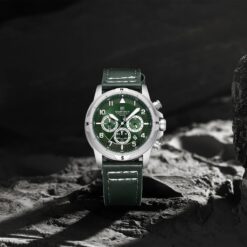Relógio Masculino com Cronógrafo, Múltiplos Mostradores com Pulseira de Couro NF8077 - Verde (Original) - Image 6