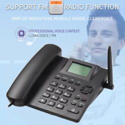 Telefone Fixo Sem Fio GSM de Mesa com Cartão SIM Duplo DDK 995+ - Preto - Image 8