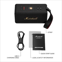 Coluna Portátil Marshall Middleton II Bluetooth Black & Brass