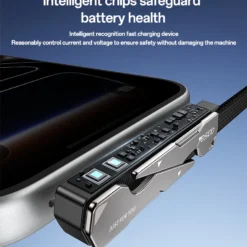 Cabo de carregamento rápido YESIDO USB-C para lightning de 60W com suporte dobrável - Image 3