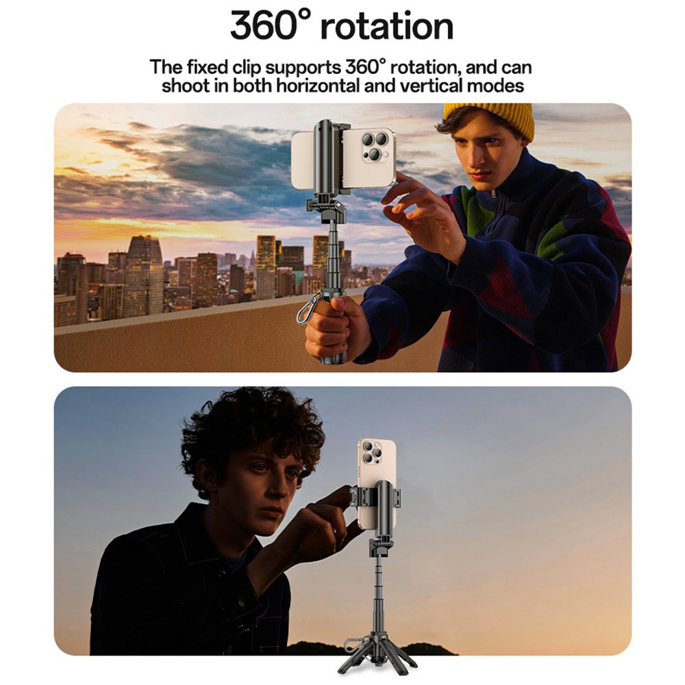Mini Bastão de Selfie com Tripé Extensível e Compatível com Bluetooth para Android/iOS com Controle Remoto YESIDO SF29 - Image 7