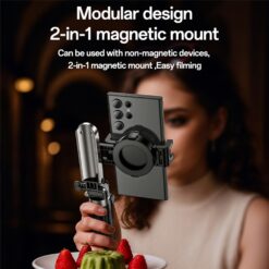 MINI Tripé Bastão de Selfie com Suporte Magnético para Celular e Controle Remoto para Viagens/Vlogs YESIDO SF31 - Image 6