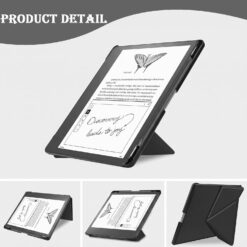 Alternative view of Capa para Kindle Scribe de 10,2" em couro PU com função de ativação/desativação automática- Cinza