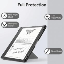Capa para Kindle Scribe de 10,2" em couro PU com função de ativação/desativação automática- Cinza - Image 3