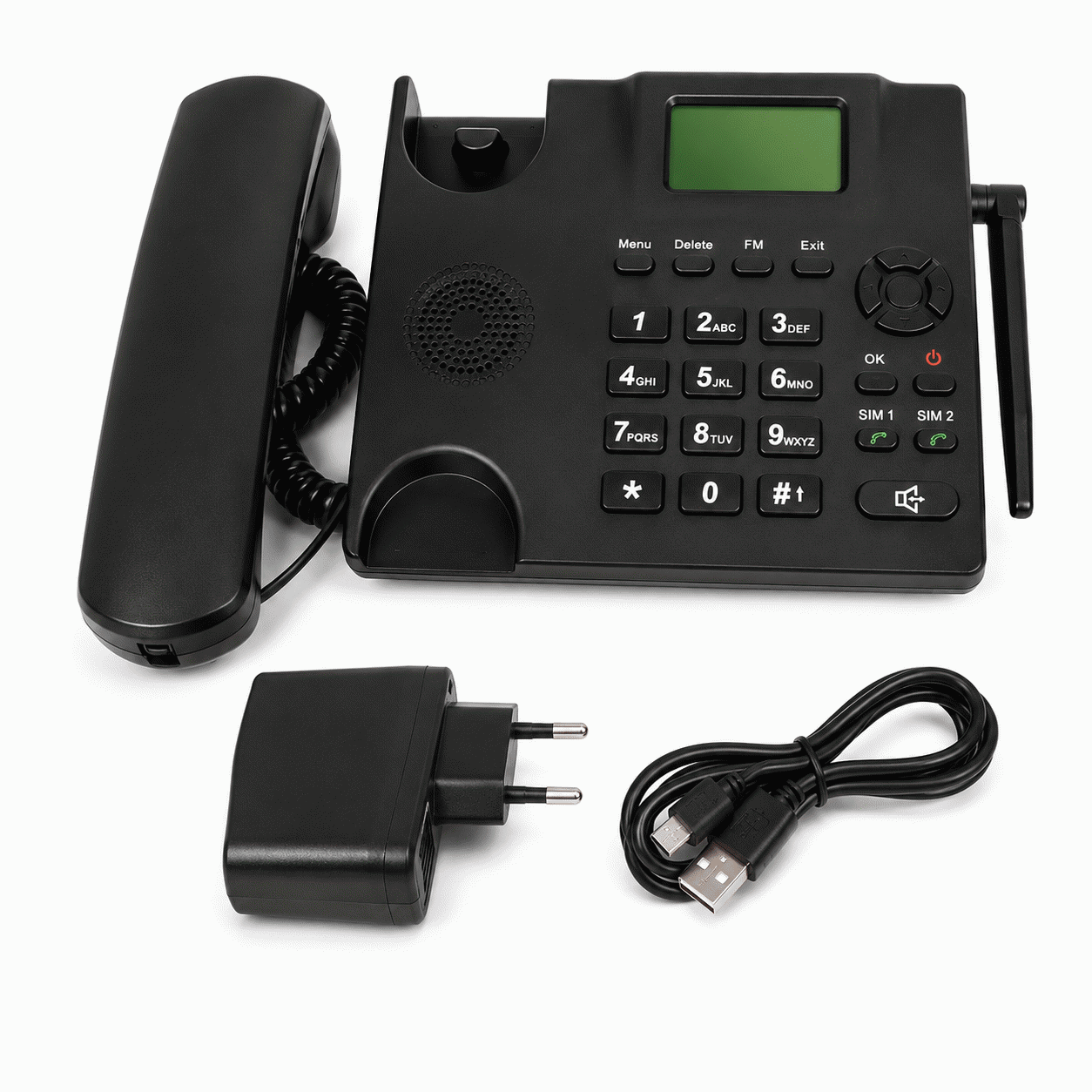 Telefone Fixo Sem Fio GSM de Mesa com Cartão SIM Duplo DDK 995+ - Preto - Image 7