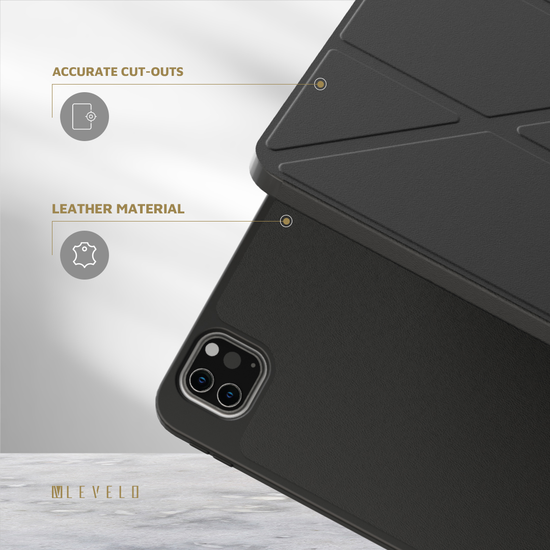 Capa magnética Levelo Elegante em couro híbrido