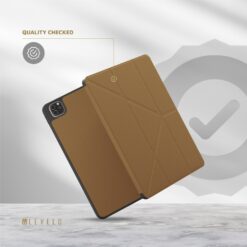 Capa magnética Levelo Elegante em couro híbrido para Apple iPad Pro 11" 2025 - Castanha - Image 5