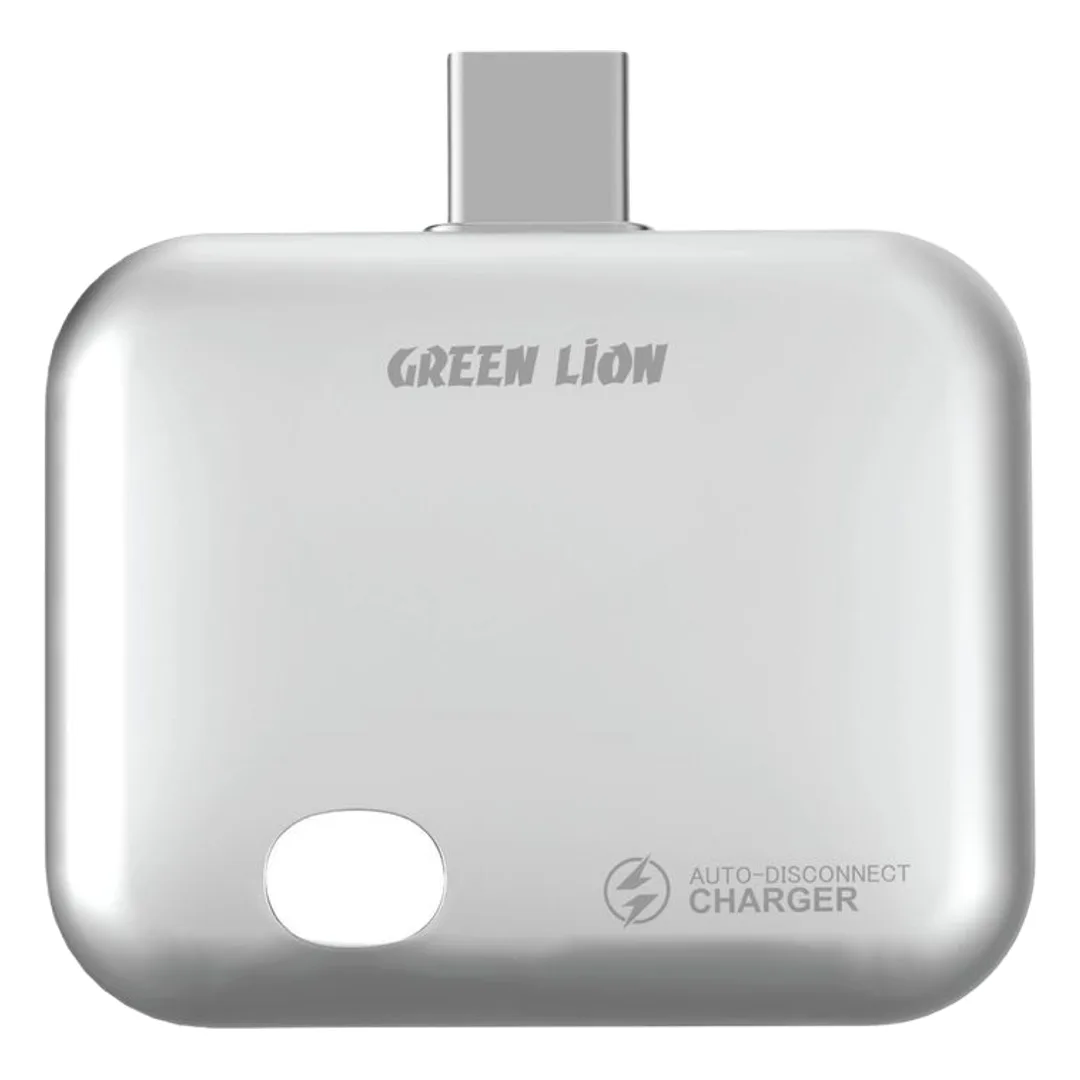Carregador inteligente Green Lion com desconexão automática - Cinza