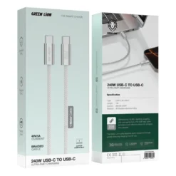 Cabo de carregamento ultrarrápido USB-C para USB-C de 240 W da Green Lion comprar online em angola