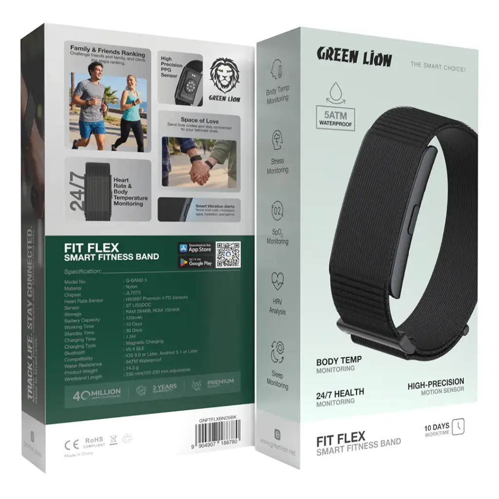 Bracelete inteligente Fit Flex para atividades físicas - Preto - Image 3