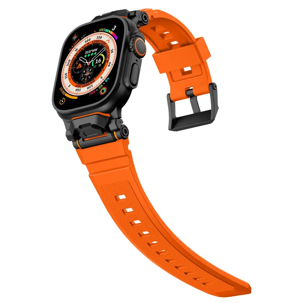 Bracelete para Apple Watch Ultra / Samsung Watch Ultra Levelo Nico 49/46 mm - Laranja - Image 2