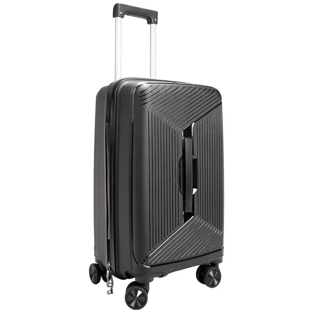 Conjunto de 3 malas de viagem Levelo Tenax PP inquebráveis, tamanhos 21", 25" e 29" - Preto - Image 3