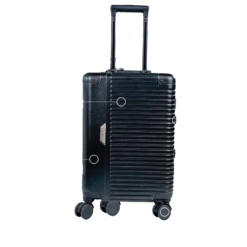 Alternative view of Conjunto de 3 malas Levelo Travelo em alumínio e policarbonato - Preto metálico