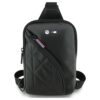 Capa BMW BMCPBPCASEPOK 10" com bolsos em fibra de carbono e logotipo em metal, preta.