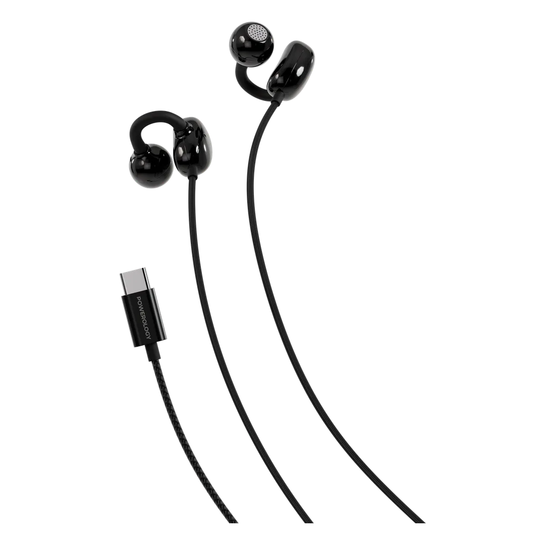 Fones de ouvido com fio USB-C Powerology Voro Earhook